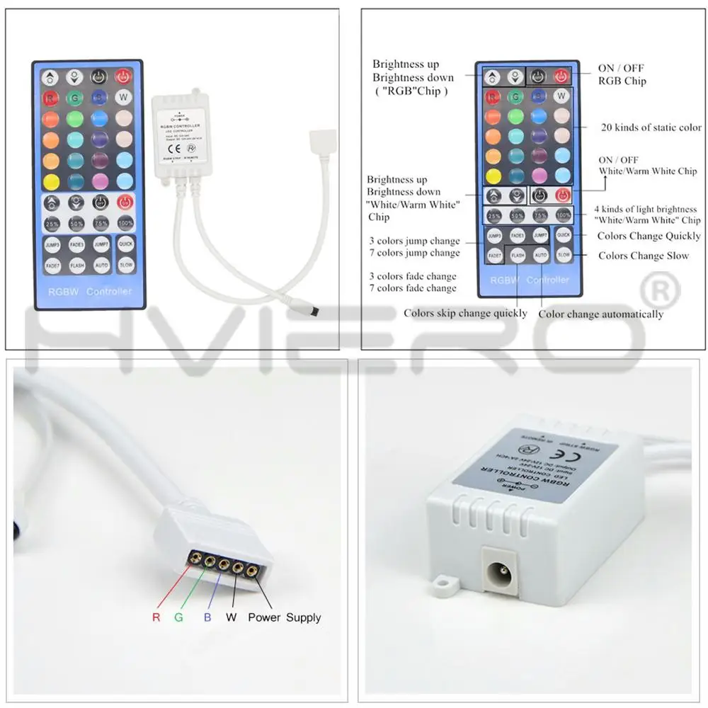 12 24 В постоянного тока LED 40 клавиш светорегулятор яркости дистанционный приемник