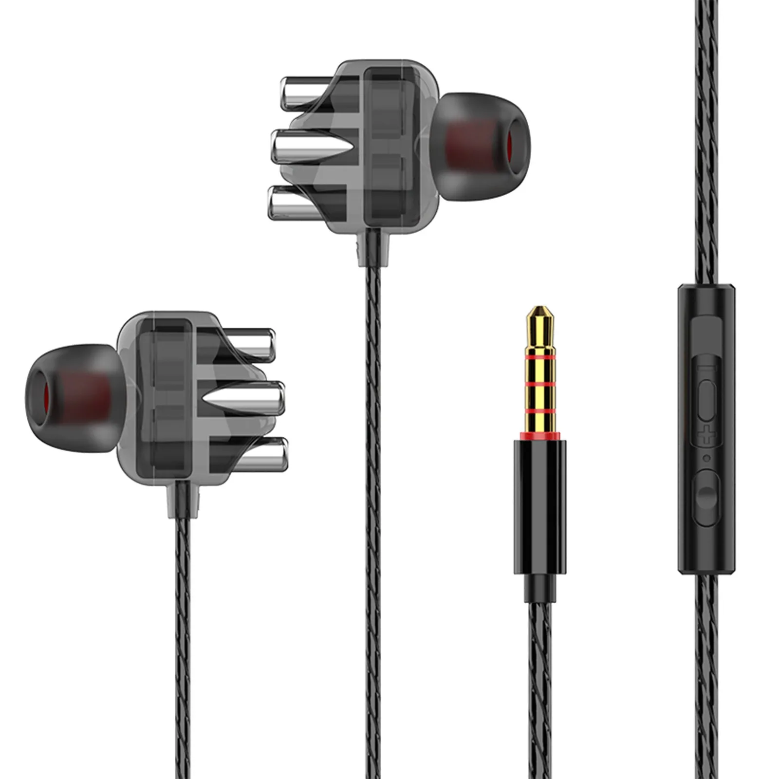 

3.5mm In-Ear Wired Earphones Super Bass Earbuds with Microphone HiFi Stereo Noise Isolating Ergonomic Sport Earphones Ear Phone