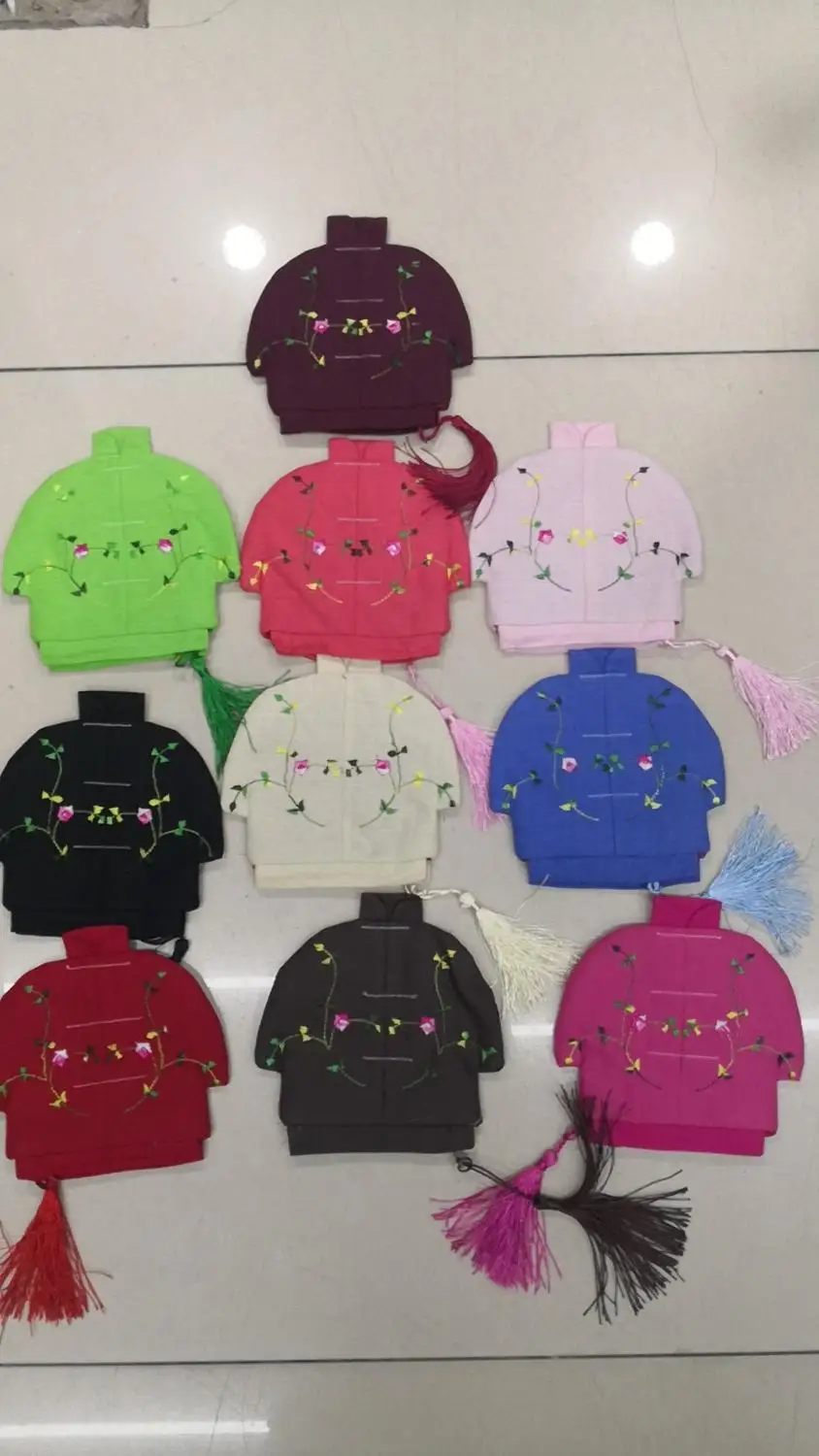 Креативные подарочные пакеты с вышивкой для одежды ювелирных изделий кисточки