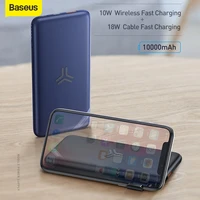 baseus power bank 10000mah portable qi wireless charger usb mobile external battery powerbank fast charging for samsung for ip