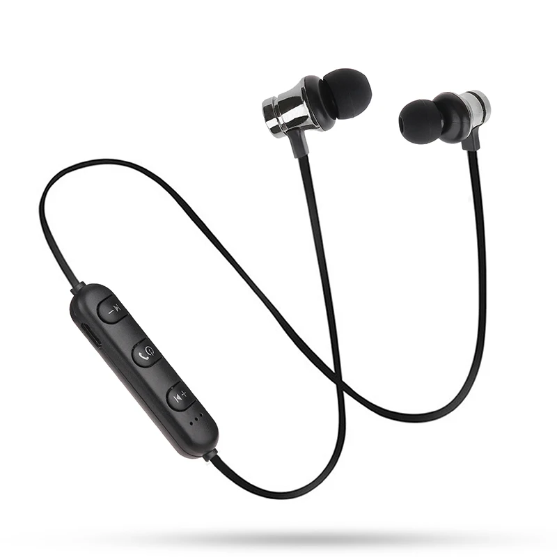 black Беспроводные Bluetooth наушники XT11 Магнитная Спортивная Беговая Беспроводная Bluetooth гарнитура для IPhone 6 8X7 Xiaomi Hands Free - Цвет: black