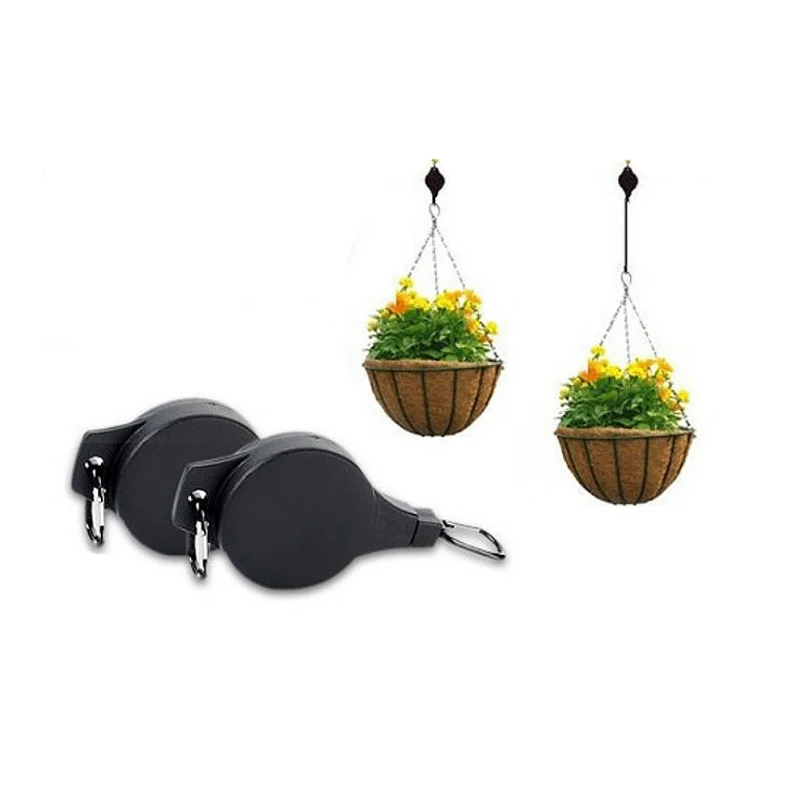 

Telescopic Pulley Retractable Basket Chain Plastic Flowerpot Plant Pot Hooks Holder Household Hanger Pull Down Flower Planter