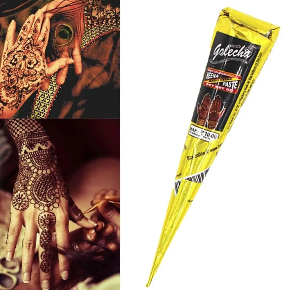 Хна конусы индийские тату паста Черный Коричневый Красный Белый хна для
