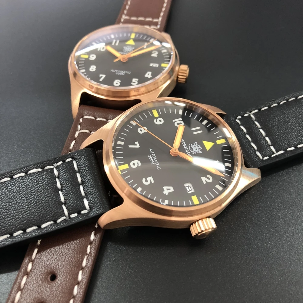 Часы STEELDIVE Мужские механические водонепроницаемые до 200 м с подсветкой|Мужские