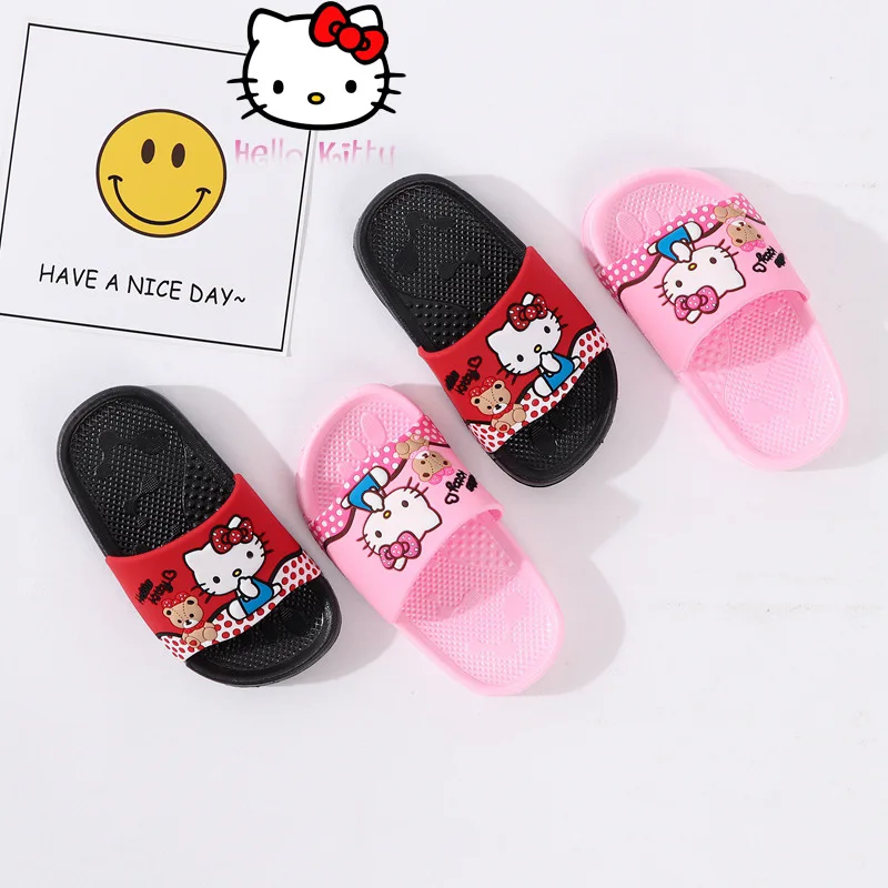 New Style Children Slippers Princess Girls Soft-Sole Cartoon Anime Cat Slipper Kids Summer Shoes Bathroom Anti-slip Slipper enlarge