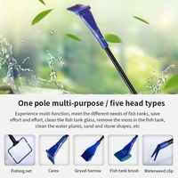 5 in 1 aquarium cleaning tools aquarium cleaning set cleaning brush kit water filter clean siphon filter cleaner fish tank tools