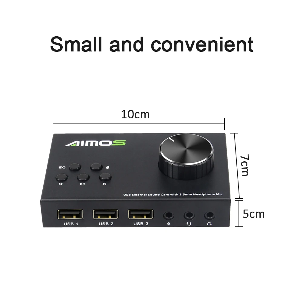 

Professional External USB Sound Card Audio Microphone 3.5mm Jack Soundcard For Mic Speaker PS5 Computer Laptop PC