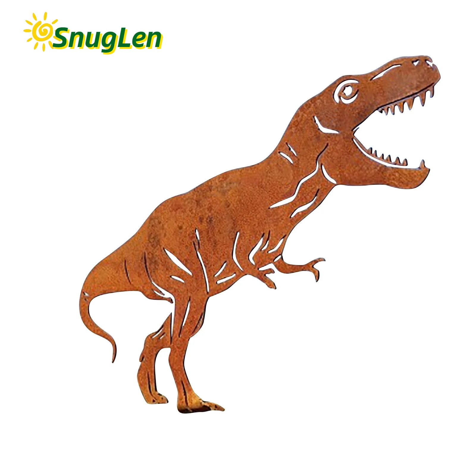 Художественный металлический динозавр декоративные ставки садовый силуэт