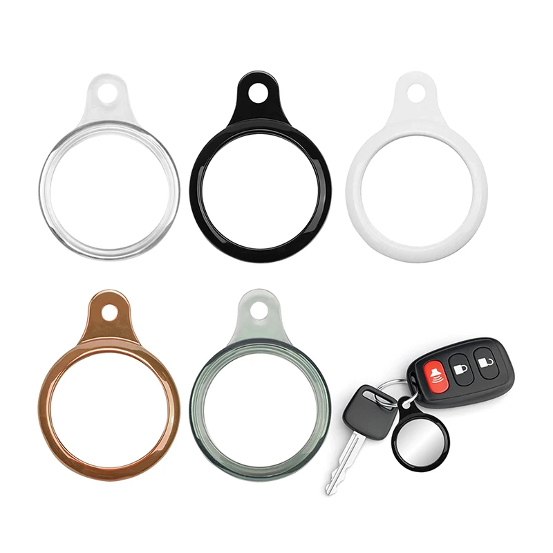

Silicone Case Protective Cover For AirTags Bluetooth Tracker With Metal Ring Buckle Location Tracker Anti-lost Anti-drop Case
