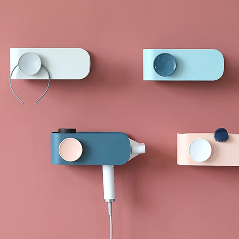 Подставка органайзер для сушки волос в ванной комнате полка Пластиковая Полка