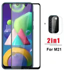 Защитное стекло 2 в 1 для samsung galaxy m21, Защитное стекло для samsung m21, m, 21, sumsung, Защитная пленка для очков, 6,4''