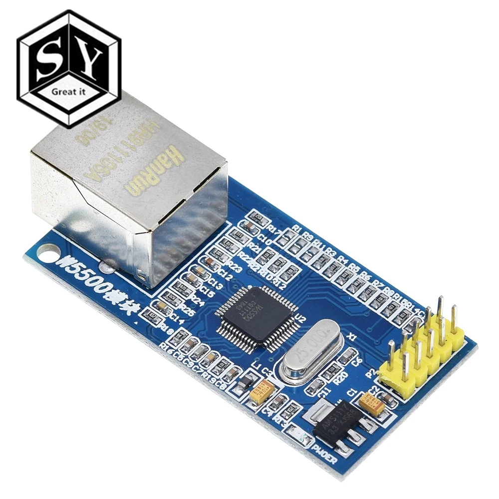 1 шт. Great IT W5500 сетевой модуль Ethernet аппаратные средства TCP/IP 51/STM32 микроконтроллер программы по W5100