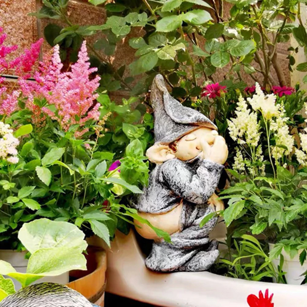 

Realistic Practical Resin Crafts Display Mold Simulation Funny Gnome Miniature Dwarf Figurine Statue Gardening Decor for Garden