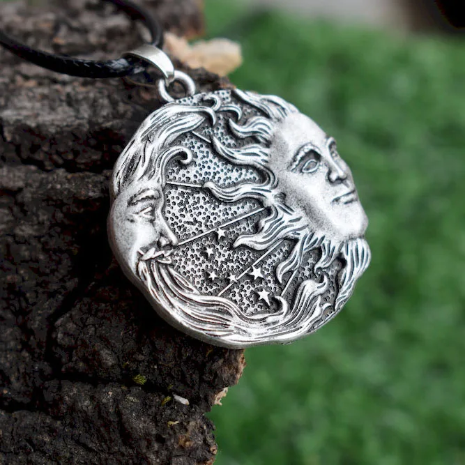 1 шт. ожерелье с амулетом солнце луна и звезды | Украшения аксессуары