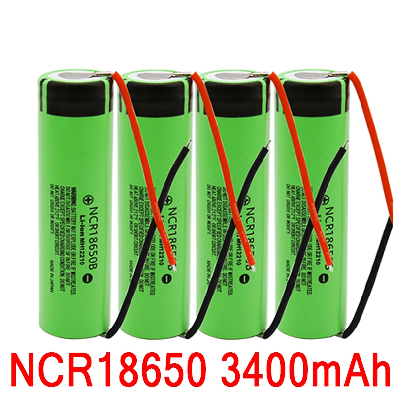 1-20 шт Оригинальная Высокая емкость NCR18650B 3,7 V 3400mAh 18650 перезаряжаемая литиевая батарея для батареи+ DIY Linie