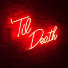 Неоновая вывеска Til Death, светодиодный светильник для спальни, бара вечерние, дома, на заказ, настенное украшение для комнаты