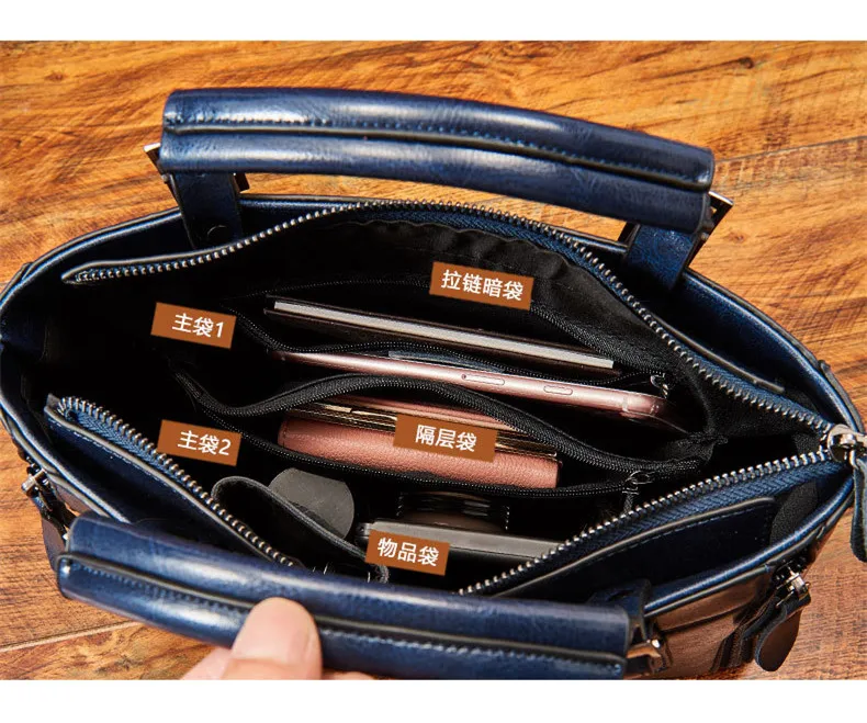 

Unique Design Oil Wax Cow Leather Women Handbag Genuine Leather Business Briefcase