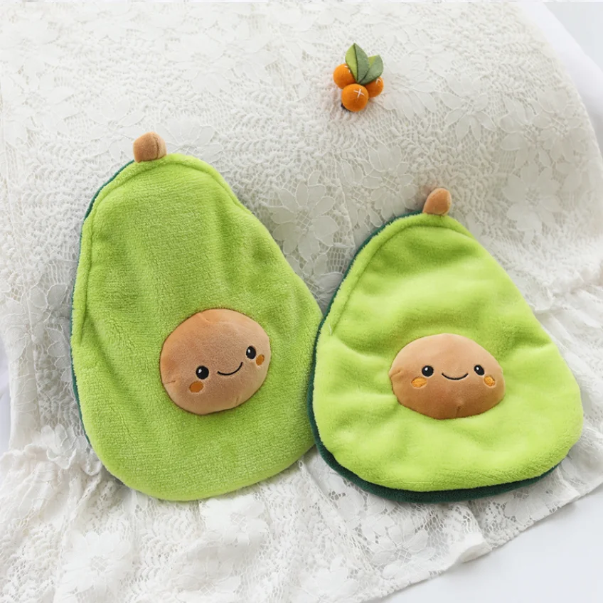 

New Avocado 1000ML Rubber Hot Water Bottles Stress Pain Relief Therapy With Knitted Soft Cozy Cover Winter Warm Heat Reusable