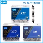Оригинальные скоростные велосипедные цепи KMC 8 9 10 11 X8 X9 X10 X11 X10EL X11EL, велосипедный кривошипный механизм для SHIMANO Campagnolo SRAM, переключатель передач