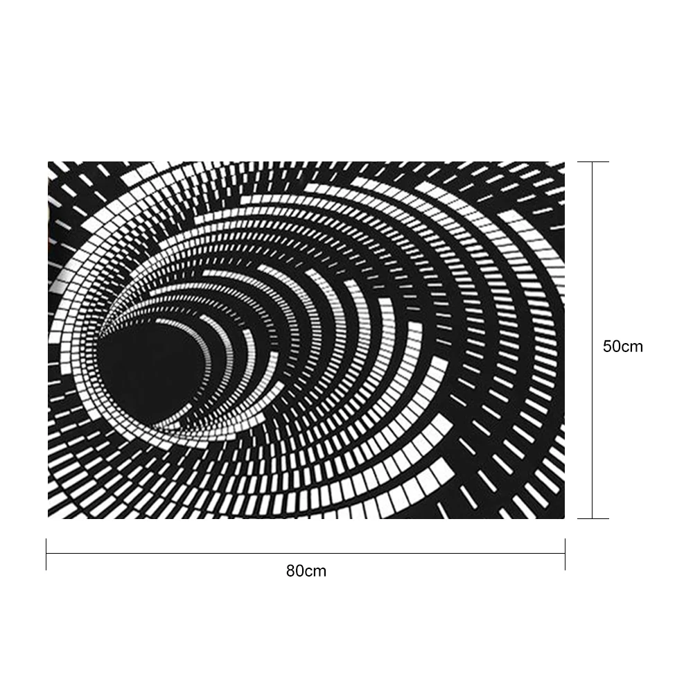 

Junejour 3D Round Carpets for Living Room Bedroom Office Etc 3D Stereo Vision Carpet Anti-Skid Area Rugs Home Bedroom Floor Mat