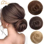 TALANG коричневый шиньон синтетические волосы булочка Updo пончик роликовые накладные волосы из термостойкого волокна Натуральные Искусственные волосы для женщин