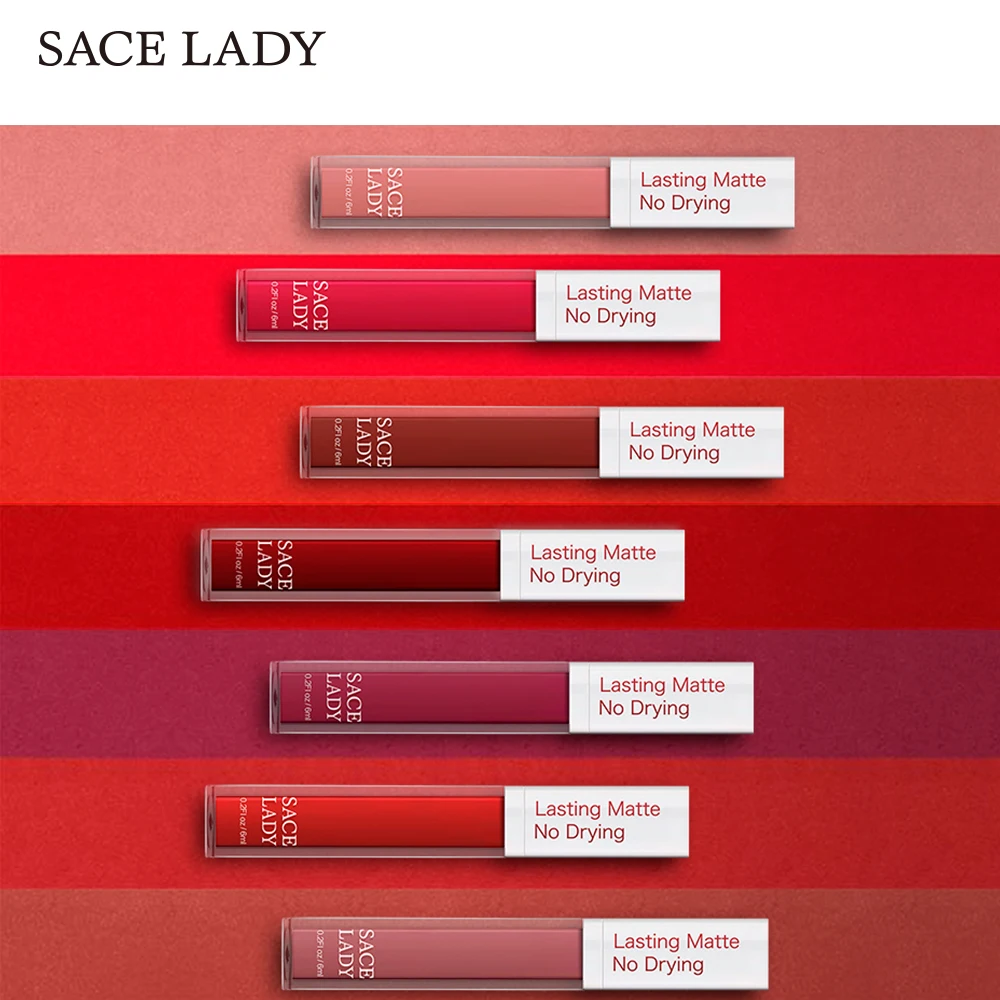 SACE LADY стойкая губная помада макияж Матовая жидкая не высыхающая телесный красный