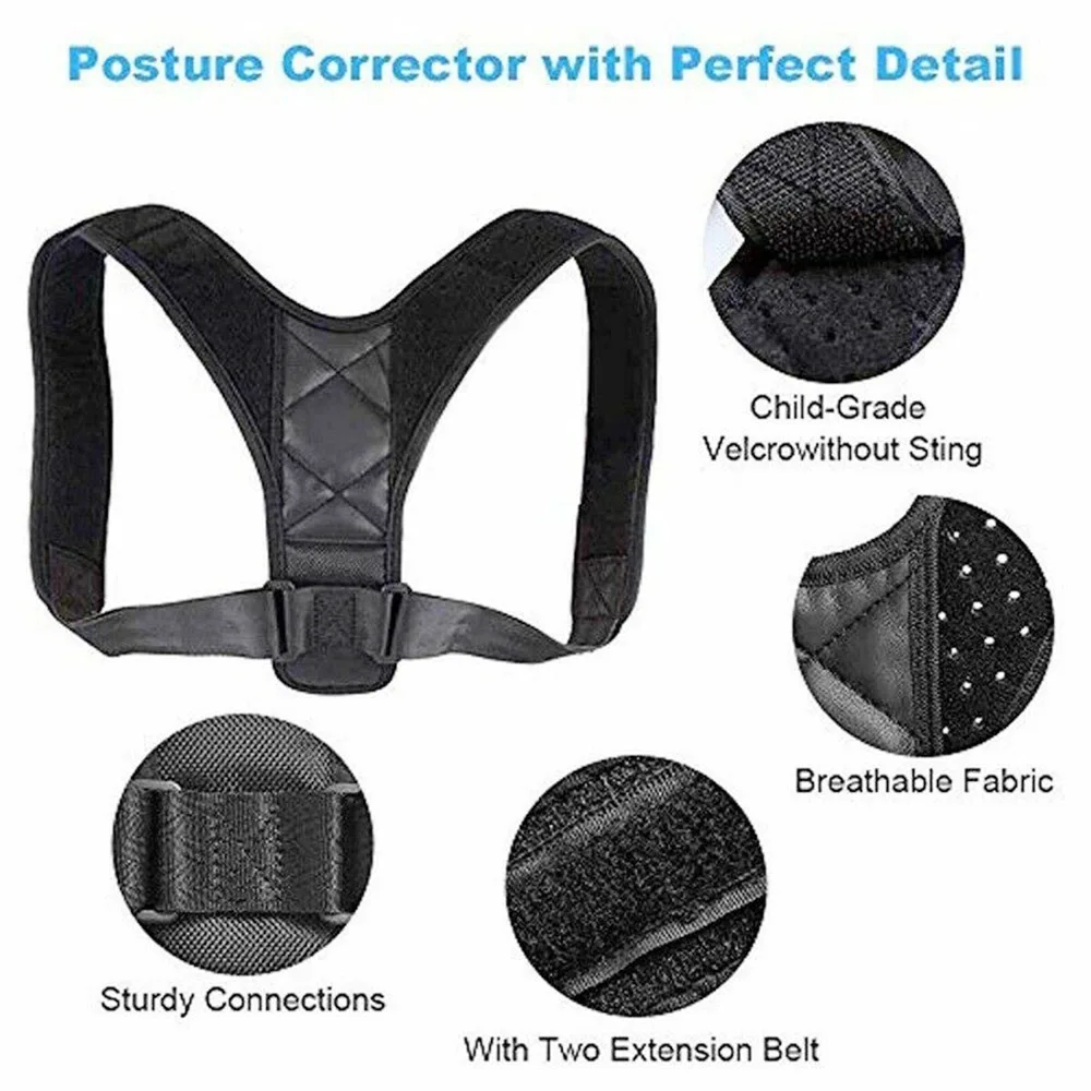 Body Shaper Corsets Back Posture Corrector For Men And Women-Powerful Velcro Adjustable Clavicle Back Support-Relieve Neck
