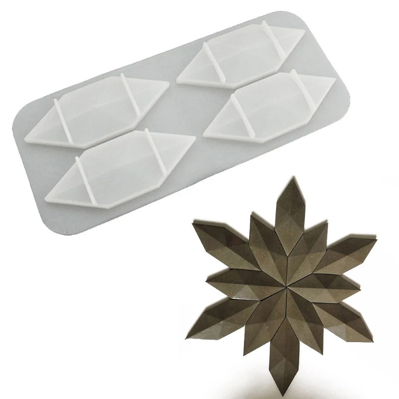 

Handmade Concrete Rhombic Wall Brick Mold 3D Decor Panel Wall Mold for Gypsum or Concrete Wall Art Decor Silicone Molds