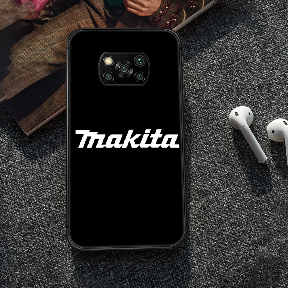 

Makita brand Phone case Cover Hull For Xiaomi Mi A2 A3 8 9 9T Note 10 Se Lite Pro black Hoesjes Fashion Funda 3D Cover Painting