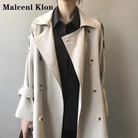 long windbreaker women 2021 spring new korean style loose lace temperament coat jacket women