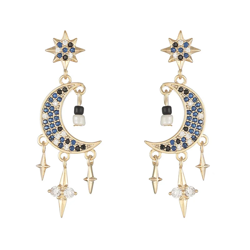 

14k real gold plated fashion jewelery crystal exquisite earrings for woman holiday party elegant earring