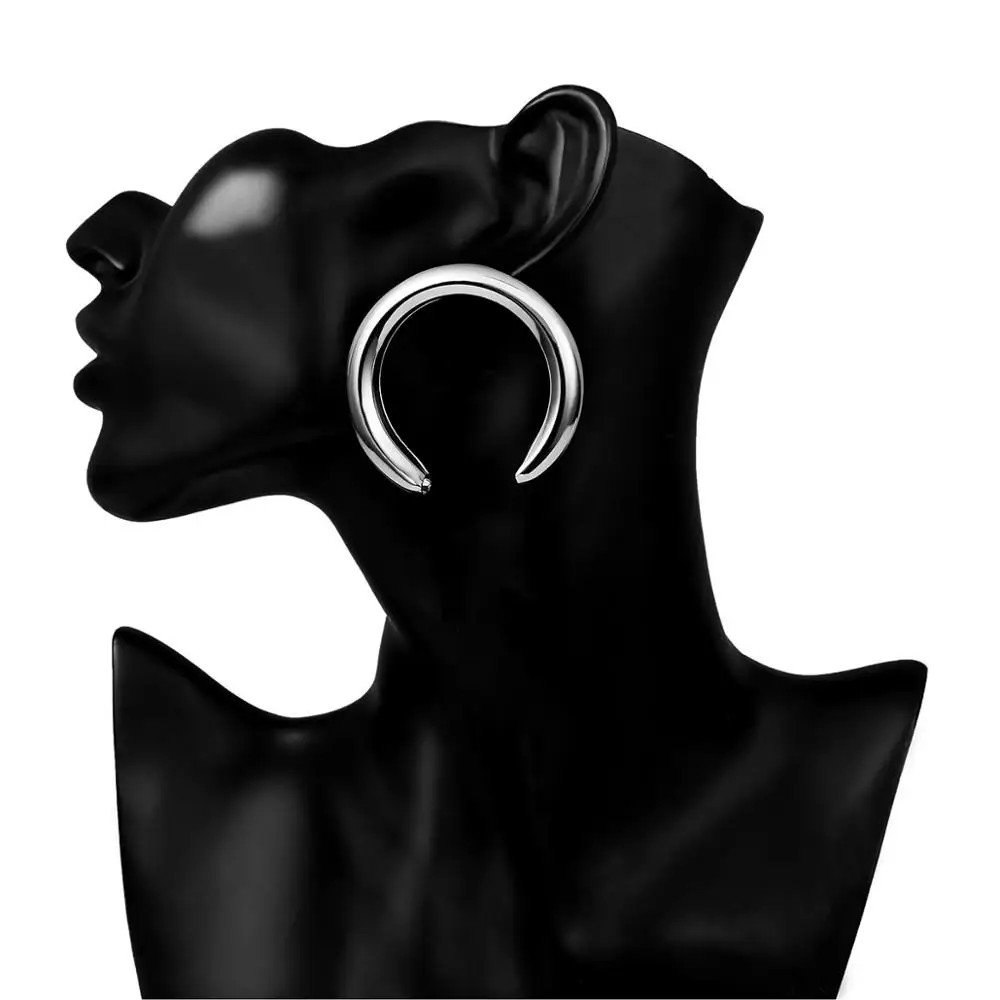 5 см панк Преувеличенные толстые трубчатые круглые серьги-гвоздики 2018 корейский