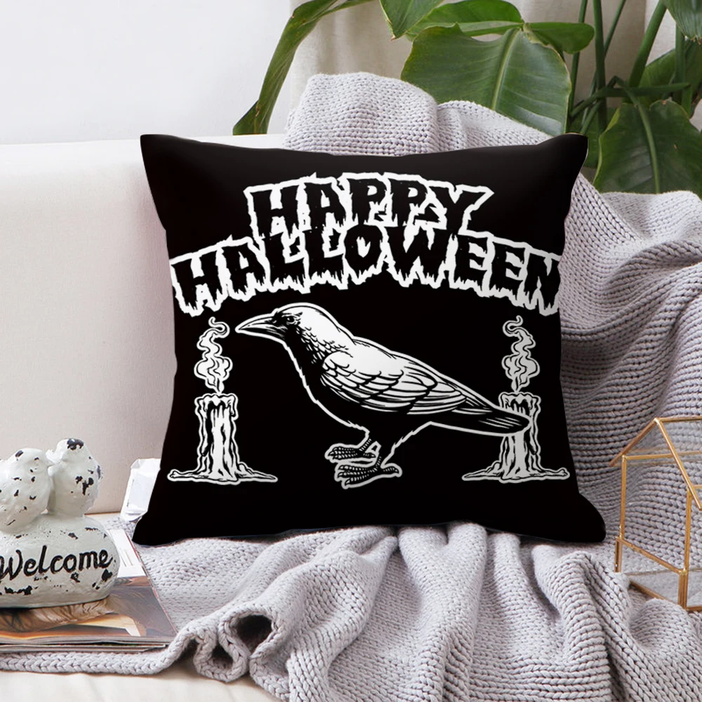 16 Styles Halloween Cushion Cover Skull Witch Letter Throw Pillow Printed Decorative Case For Sofa Bedroom | Дом и сад