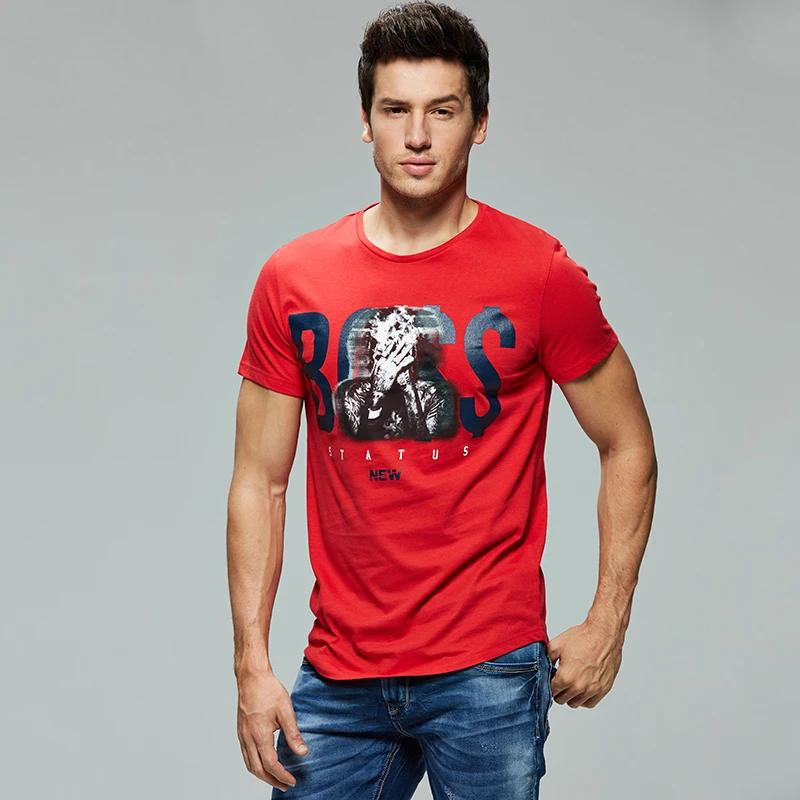 GLO-STORY 2020 Новая мода мужские 100% хлопок летние повседневные футболки с коротким