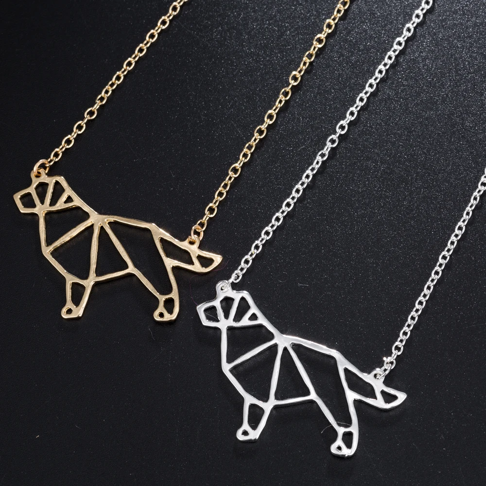 Hfarich выдержанный оригами бультерьер искусственное животное ожерелье из