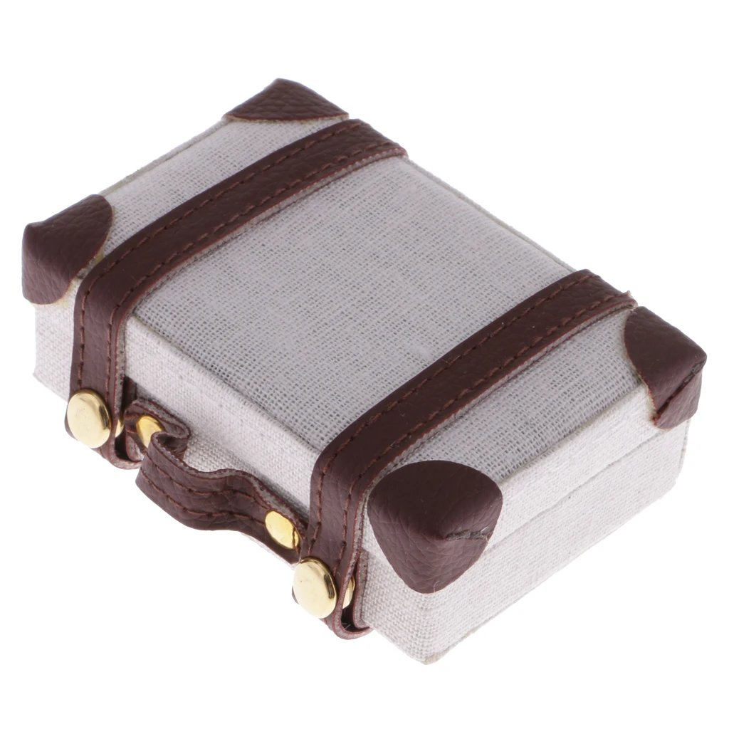

1/6 Scale Vintage Suitcase Luggage Cases 6th Dollhouse Miniature Dollhouse Decoration Accessories