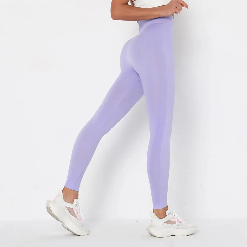 Высокая талия Бесшовные Леггинсы для женщин тренажерный зал жизненно Спортивные