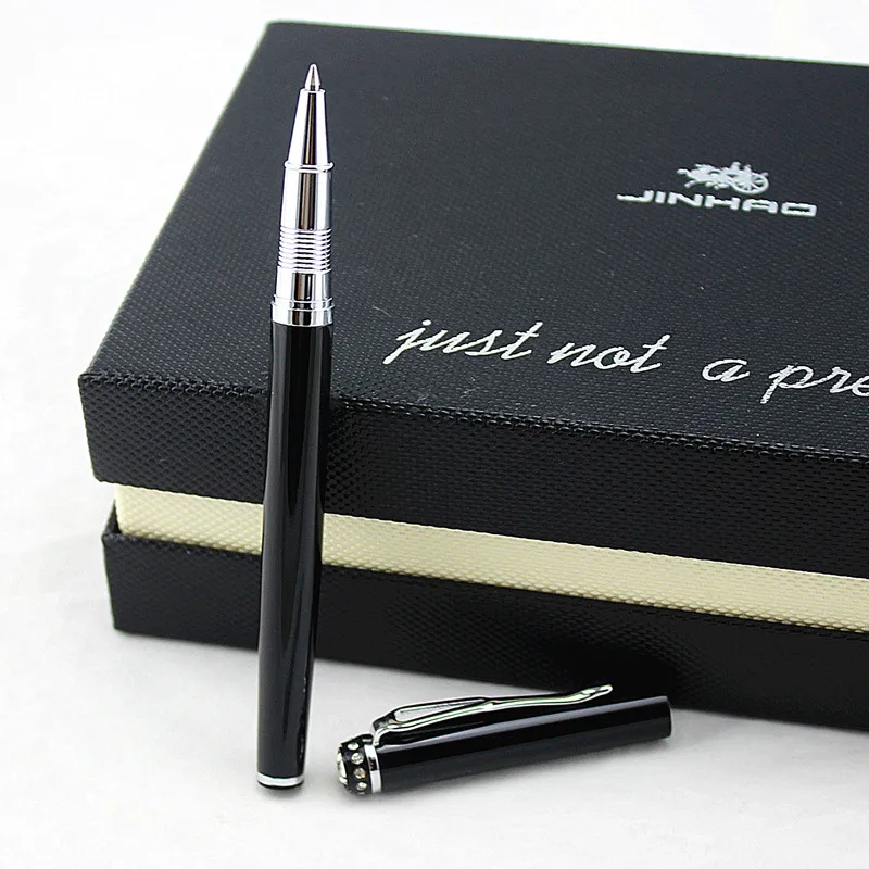 JINHAO 301 Исполнительный черная Алмазная ручка 0 7 мм Шариковая Канцтовары для школы