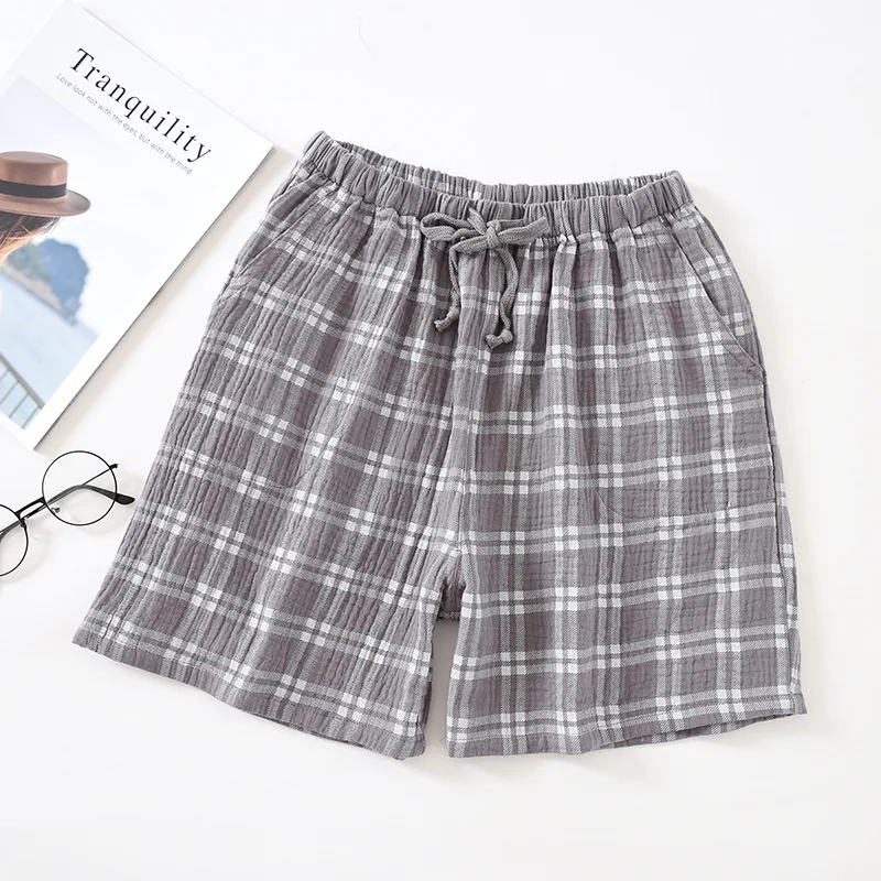 Пижама для пары Fdfklak летние женские хлопковые марлевые шорты повседневные