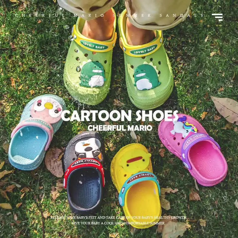 Сандалии Детские с мягкой подошвой пляжная обувь для детей мультяшный единорог