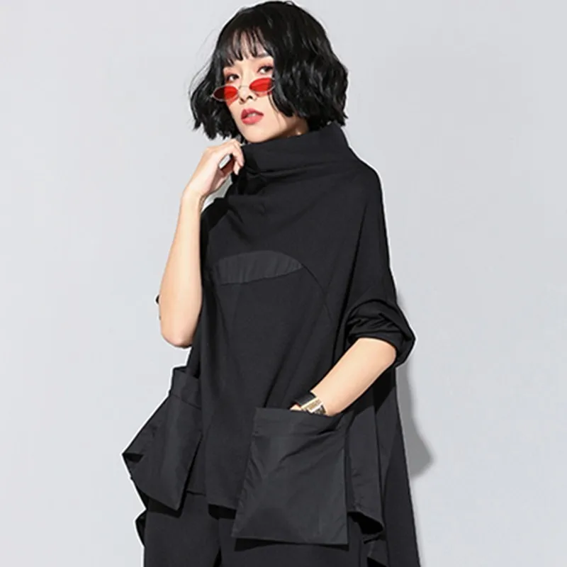 High Street новый бренд Женский пуловер рукав летучая мышь длинный пэчворк смокинг