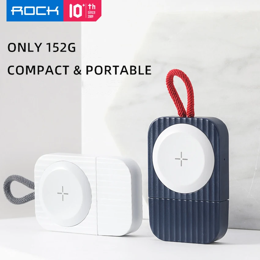 

ROCK Smart Watch Wireless Charger For iwatch 2.5W Fast Charge USB Type-C Magnetic Portable With Indicator Portable Keychain