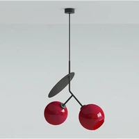 lovely cherry led pendant lights childrens room hanging lamp restaurant living room pendant lamp redwhite glass e27
