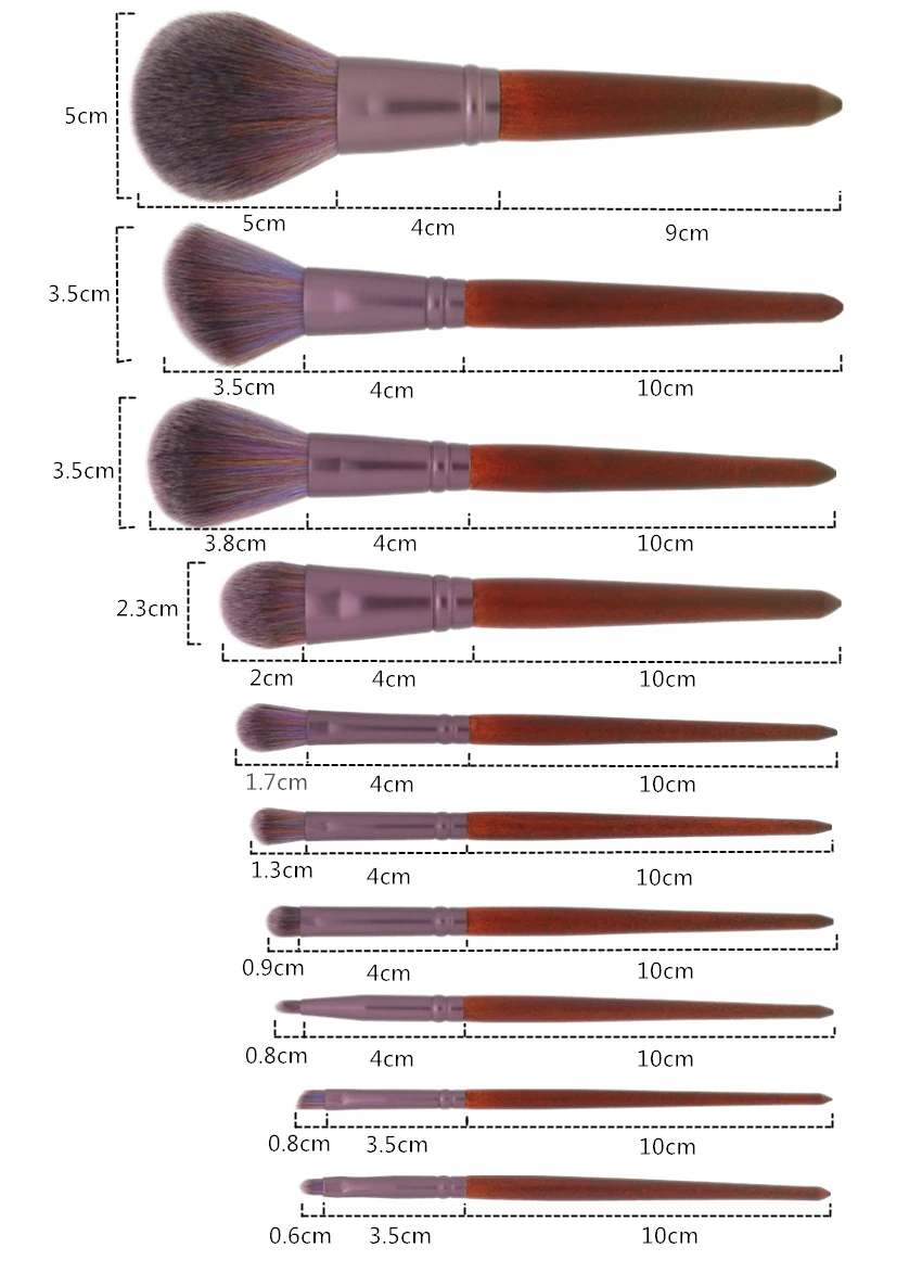 Sywinas makeup brush set 10pcs high quality Natural synthetic hair make up brush tools kit professional makeup brushes