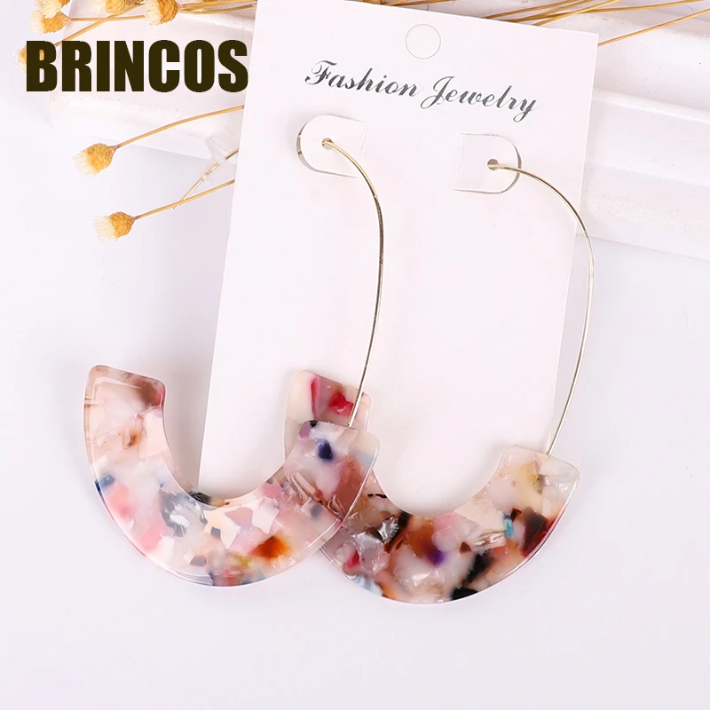 Модные Акриловые серьги 2019 набор обручей ювелирные изделия корейский