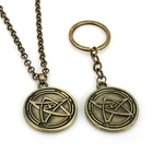 Винтажный бронзовый брелок для ключей с изображением Ховарда Phillips Lovecraft Cthulhu Mythos брелок через ворота брелок ожерелье Подарки