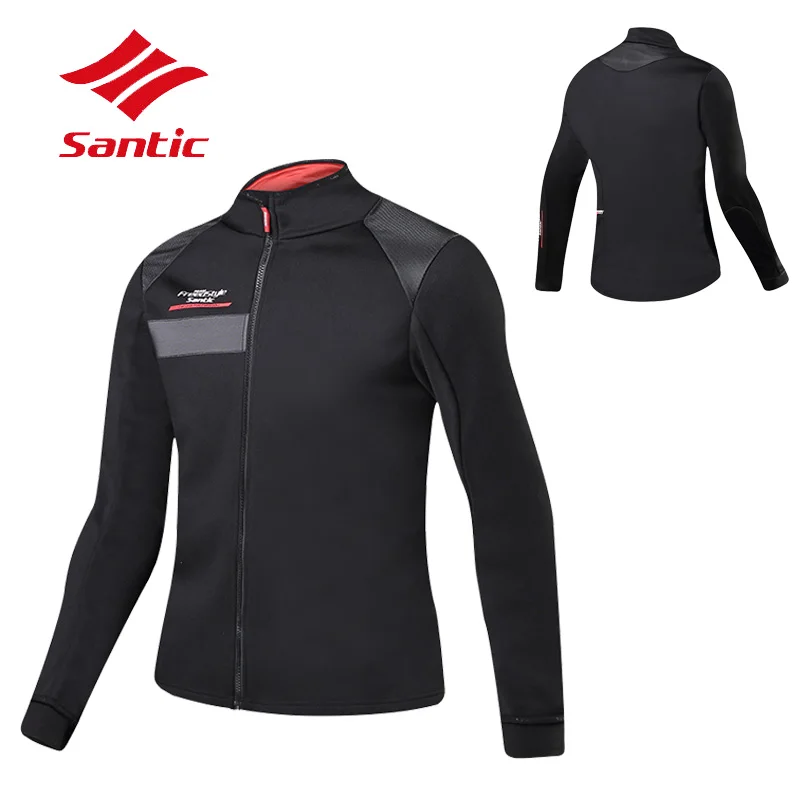 Santic мужские зимние дышащие быстросохнущие теплые флисовые ветрозащитные куртки