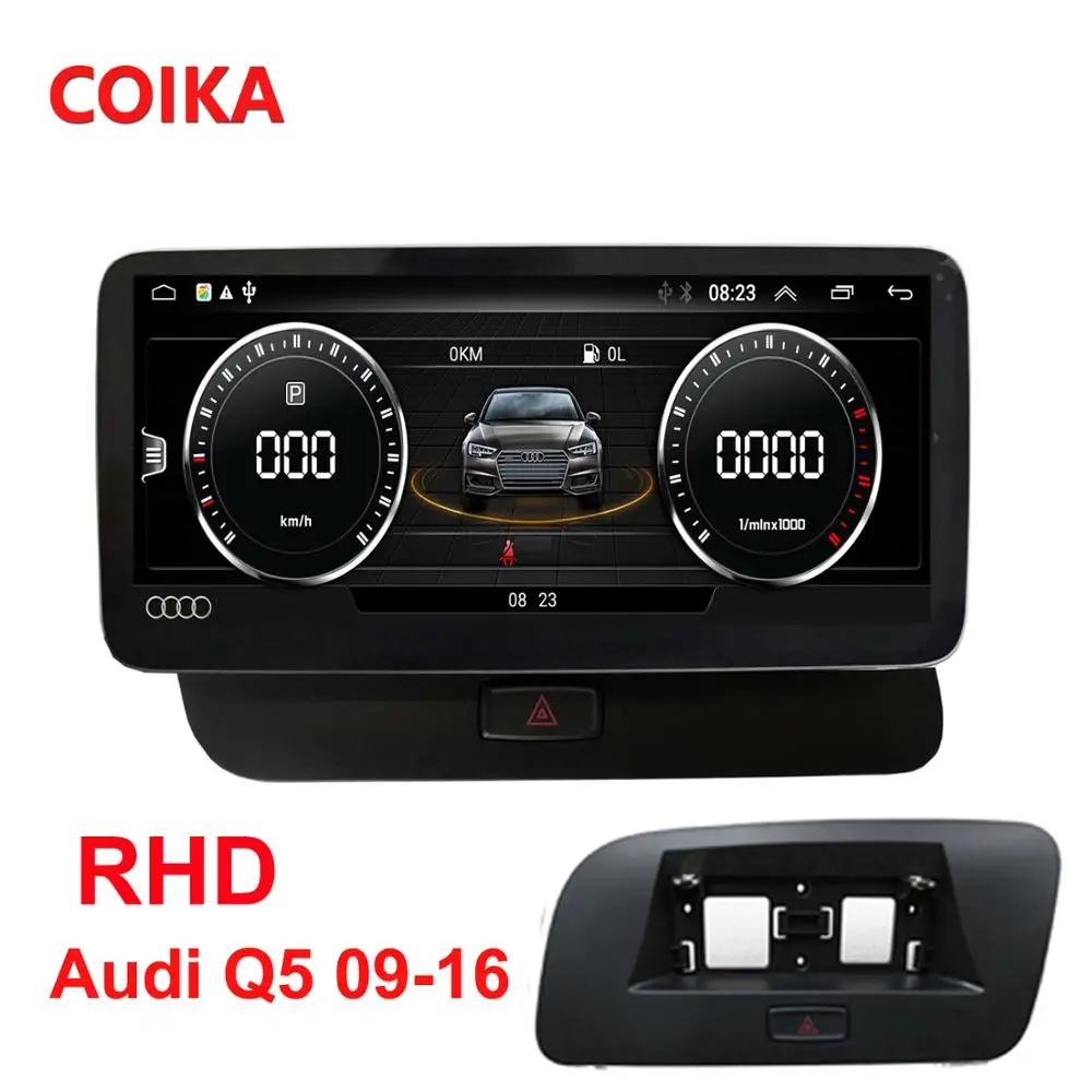 COIKA 10,2" Android 9,0 автомобильная система ips мультимедийный плеер для Audi Q5 2009- gps Navi Google wifi зеркальный экран Bluetooth SWC