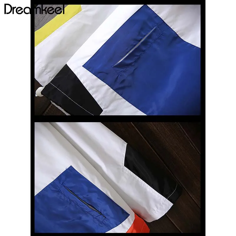 Мужская весенняя куртка в стиле пэчворк Повседневная ветровка размера плюс 5XL