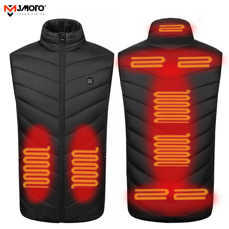 

Winter Motocross Heated Vest Warm Body Armor Carbon Fiber Heating Rapid Heating Motorcycle Armor Vest Cold Protection Vest